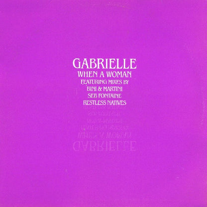 Gabrielle : When A Woman (2x12", Promo)