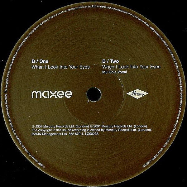 Maxee : When I Look Into Your Eyes (12")