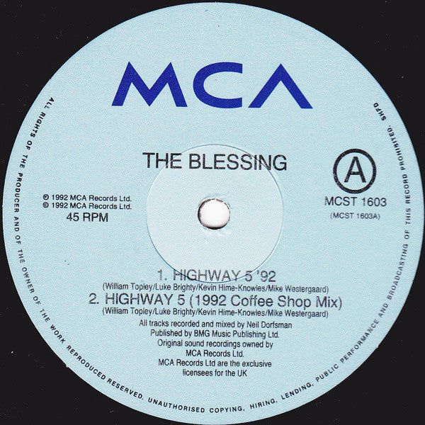 The Blessing : Highway 5 '92 (12", Single)