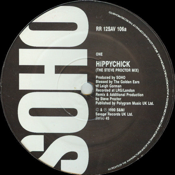 Soho (2) : Hippychick (Remix) (12", Ltd)