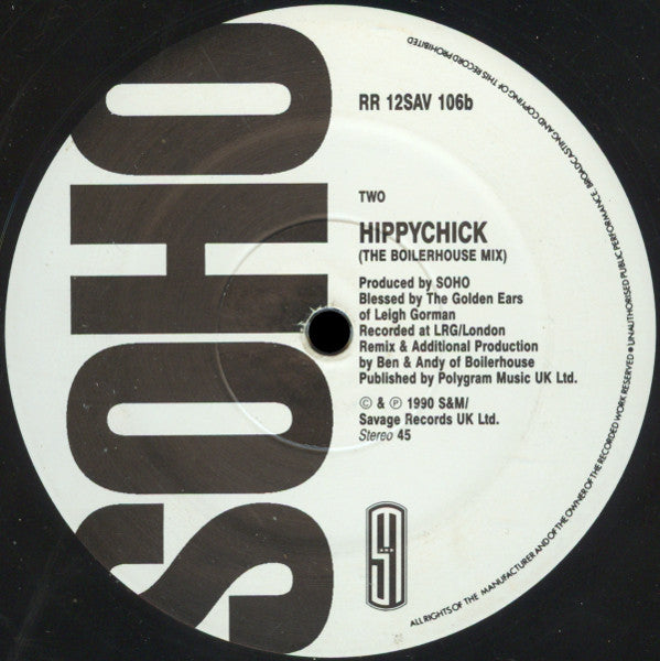 Soho (2) : Hippychick (Remix) (12", Ltd)