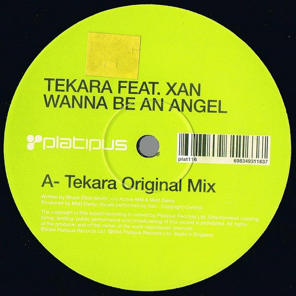 Tekara Feat. Xan : Wanna Be An Angel (12", Par)
