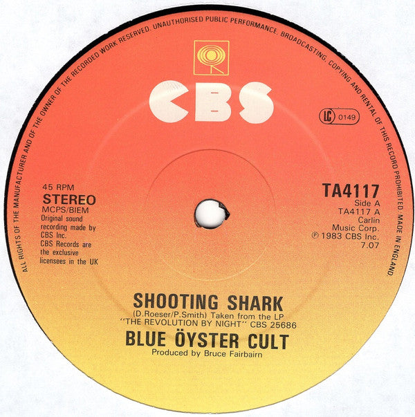 Blue Öyster Cult : Shooting Shark (12", Ltd)