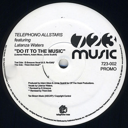 Telephono Allstars featuring Latanza Waters : Do It To The Music (12", Promo)