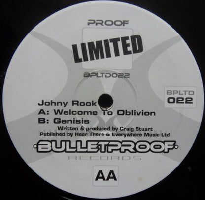 Johnny Rook : Welcome 2 Oblivion / Genesis (12")