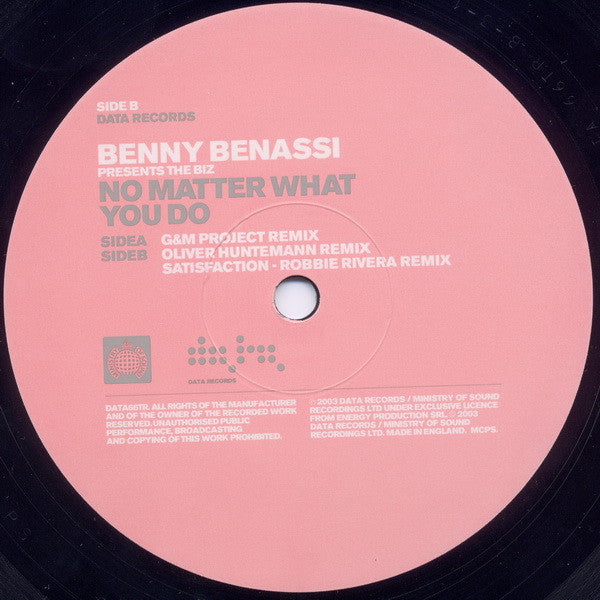 Benny Benassi Presents The Biz (5) : No Matter What You Do (12")
