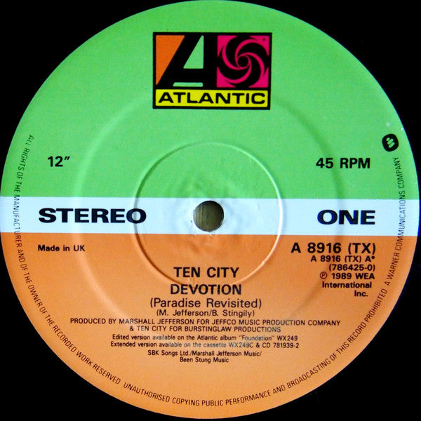 Ten City : Devotion (12")