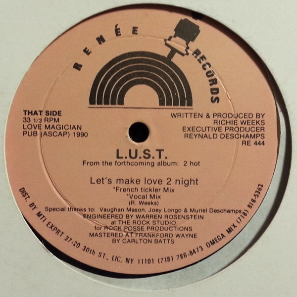 L.U.S.T. : Let's Make Love 2 Night (12")