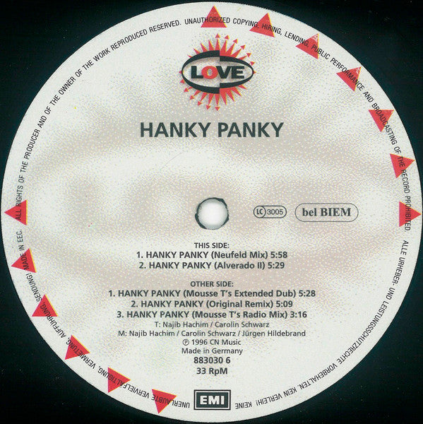Hanky Panky : Hanky Panky (12")