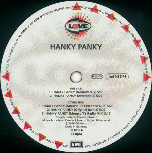 Hanky Panky : Hanky Panky (12")