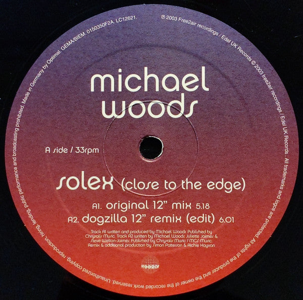 Michael Woods : Solex (Close To The Edge) (12")