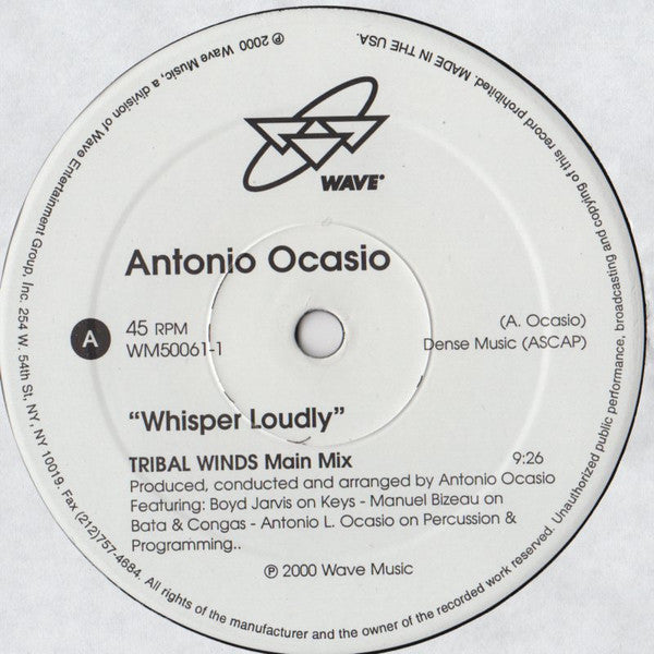 Antonio Ocasio : Whisper Loudly (12")