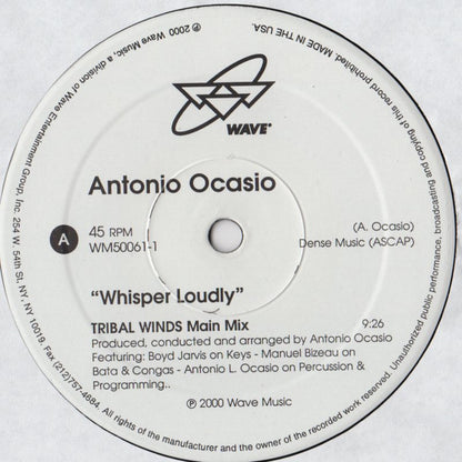 Antonio Ocasio : Whisper Loudly (12")