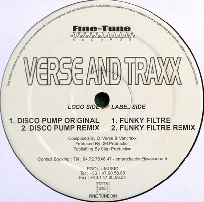 Verse And Traxx : Disco Pump / Funky Filtre (12")