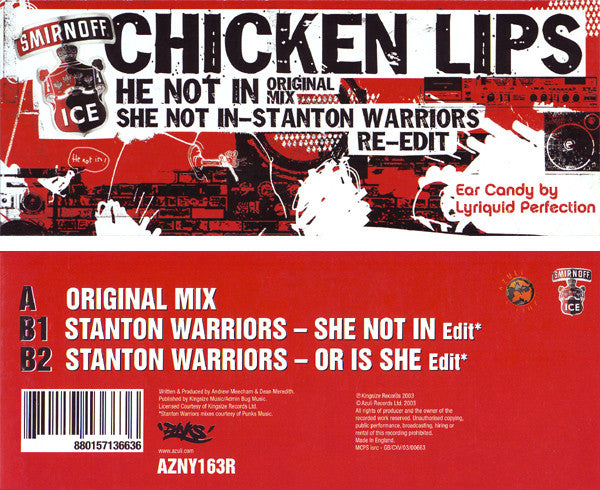 Chicken Lips : He Not In (12")