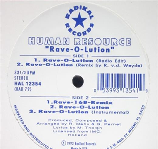 Human Resource : Rave-O-Lution (12")