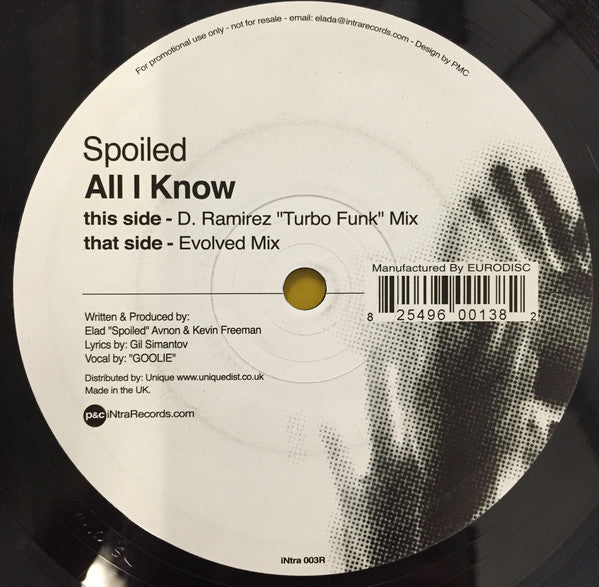 Spoiled : All I Know (Disc 2) (12", Promo)