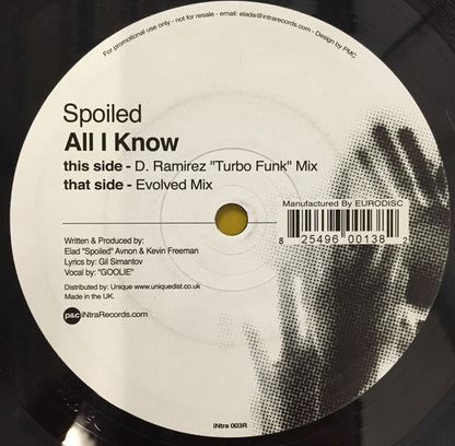 Spoiled : All I Know (Disc 2) (12", Promo)
