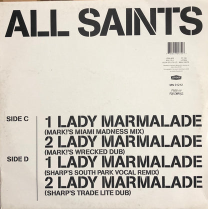 All Saints : Under The Bridge / Lady Marmalade (Remixed) (2x12")