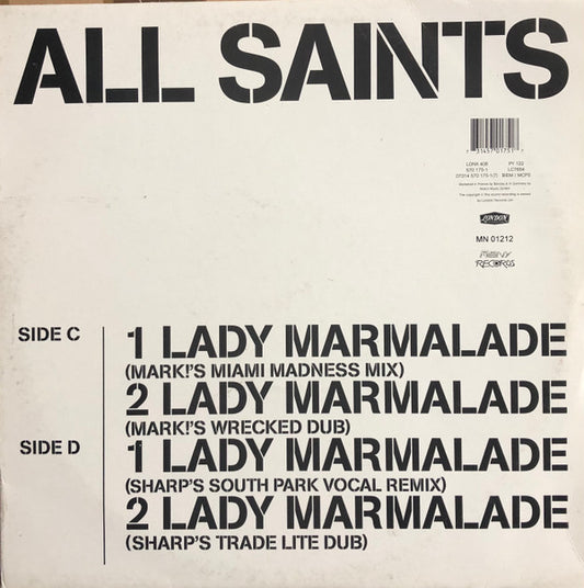 All Saints : Under The Bridge / Lady Marmalade (Remixed) (2x12")