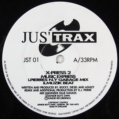 X-Press 2 : Music Express (12")