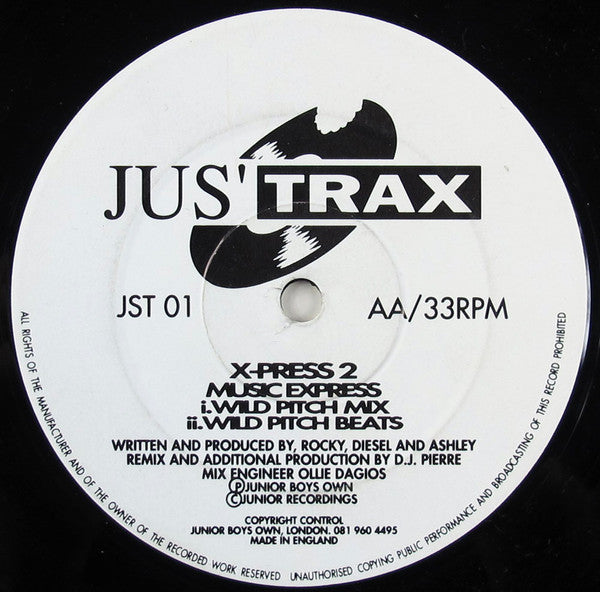X-Press 2 : Music Express (12")