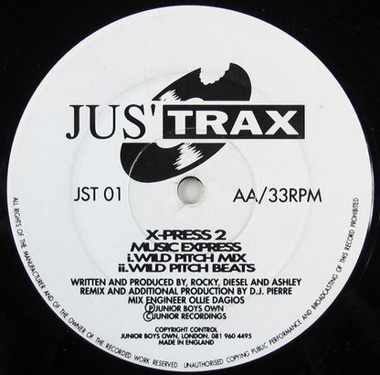 X-Press 2 : Music Express (12")
