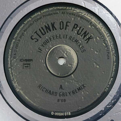 Stunk Of Punk : If You Feel It (Remixes) (12")