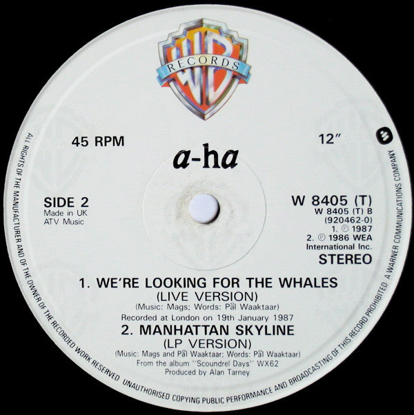 a-ha : Manhattan Skyline (Extended Remix) (12", Single)