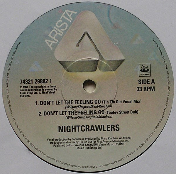Nightcrawlers Featuring John Reid : Don't Let The Feeling Go (MK & Tin Tin Out Mixes) (12")