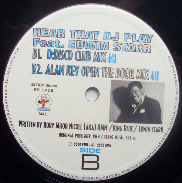 RMN Feat. Edwin Starr : Hear That Dj Play (12")