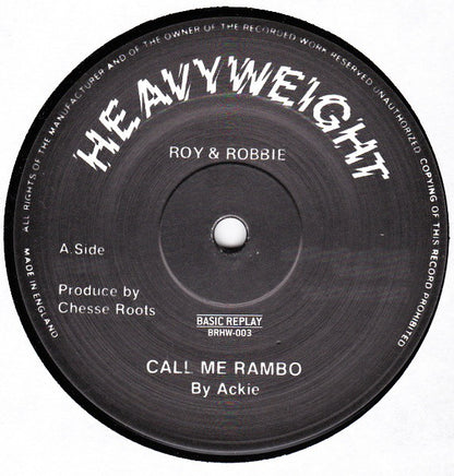 Ackie / Chesse Roots : Call Me Rambo / Rambo Gun Salute (12", RE)
