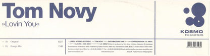 Tom Novy : Lovin You (12")