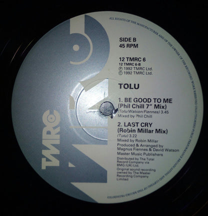Tolu : Be Good To Me (12", Single)