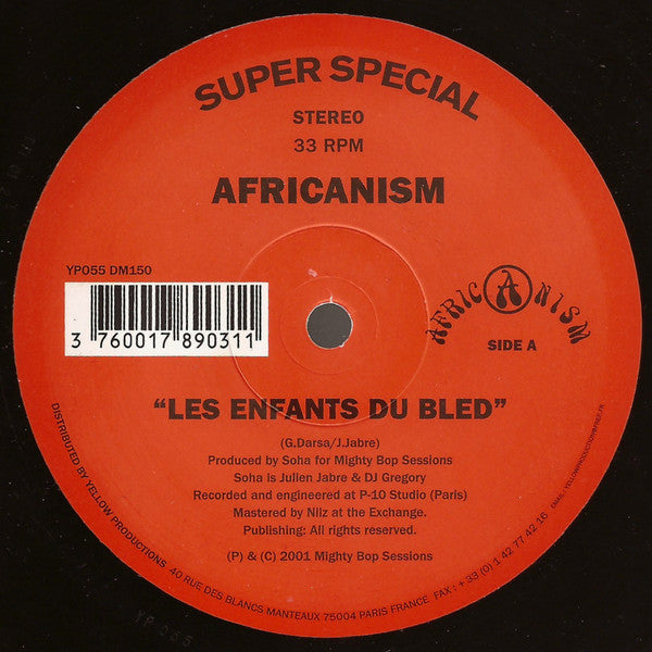 Africanism Presents Soha : Les Enfants Du Bled (12")