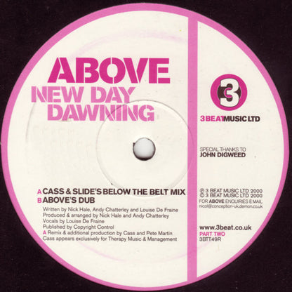Above : New Day Dawning (12", Par)