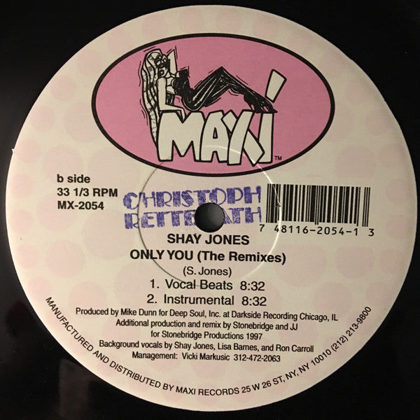 Shay Jones : Only You (The Remixes) (12")