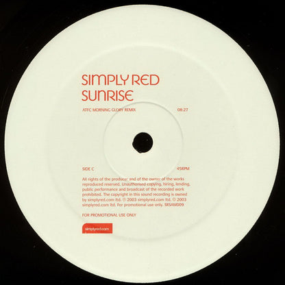 Simply Red : Sunrise (2x12", Promo, Gen)