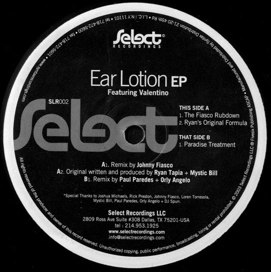 Ear Lotion : EP (12", EP)