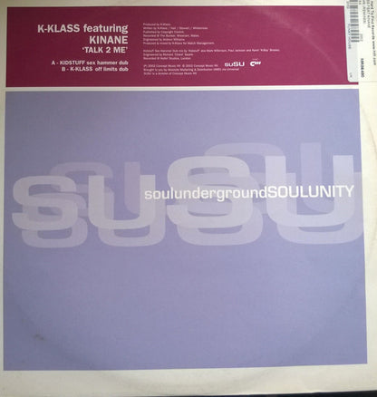 K-Klass Featuring Kinane : Talk To Me (12")