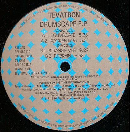 Tevatron : Drumscape E.P. (12", EP)