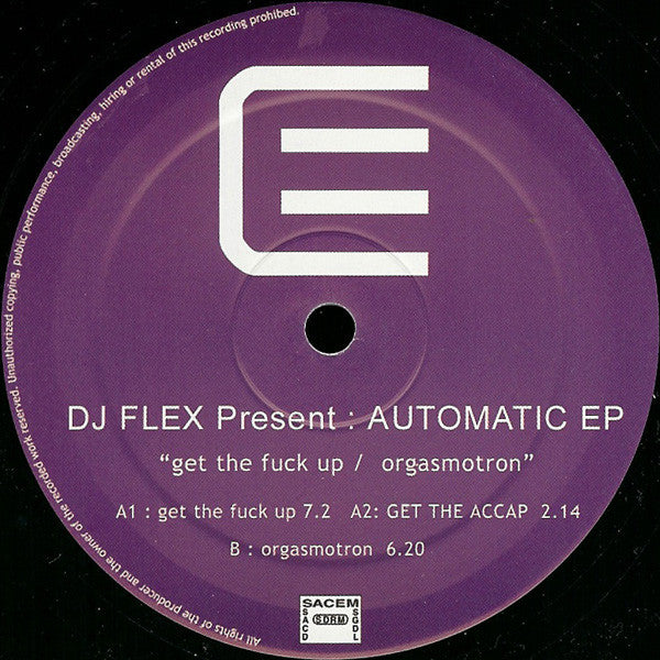 DJ Flex : Automatic EP (12", EP)