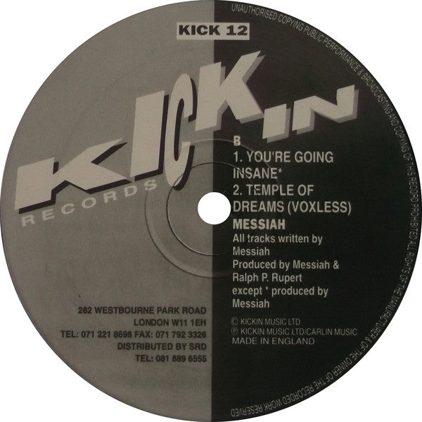 Messiah : Temple Of Dreams (12")