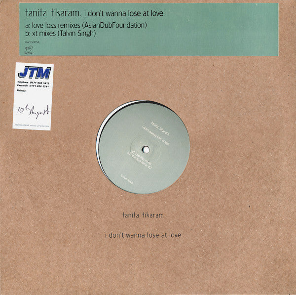 Tanita Tikaram : I Don't Wanna Lose At Love (12", Promo)