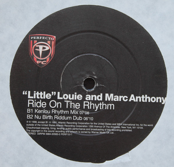Louie Vega And Marc Anthony : Ride On The Rhythm (12")