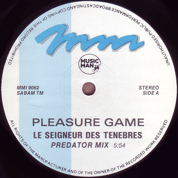 Pleasure Game : Le Seigneur Des Ténèbres (12")