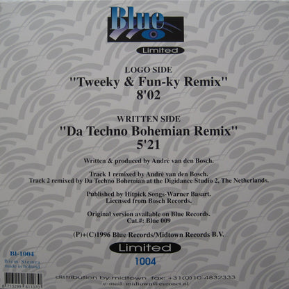 The Difference : Funny Walker (The Remixes) (10", Promo, Blu)