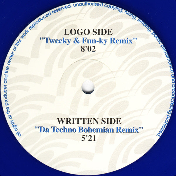 The Difference : Funny Walker (The Remixes) (10", Promo, Blu)