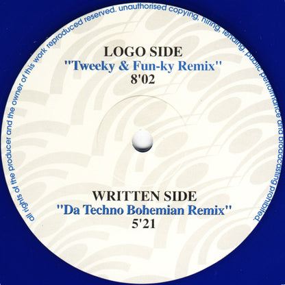 The Difference : Funny Walker (The Remixes) (10", Promo, Blu)