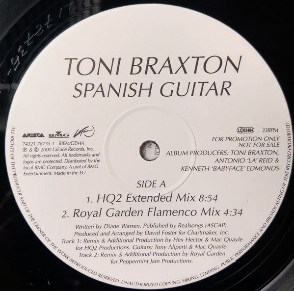 Toni Braxton : Spanish Guitar (2x12", Promo)